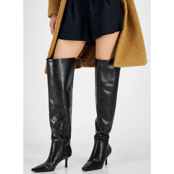 I.N.C. International Concepts Jackston Over The Knee Boots Black 6.5M MSRP $179 - Picture 1 of 4